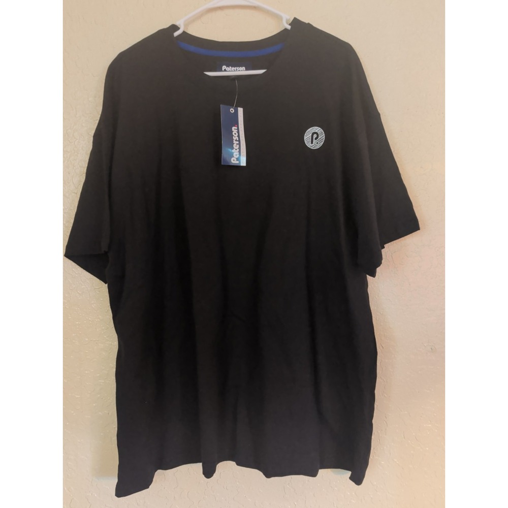 Paterson Mens XL Black T Shirt Tennis Bunny Blue Car Graphic Relaxed Fit NEW